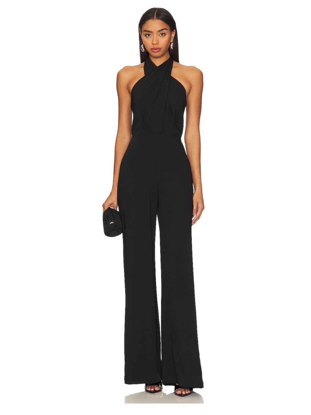 NWOT Amanda Uprichard Black Halter Jumpsuit